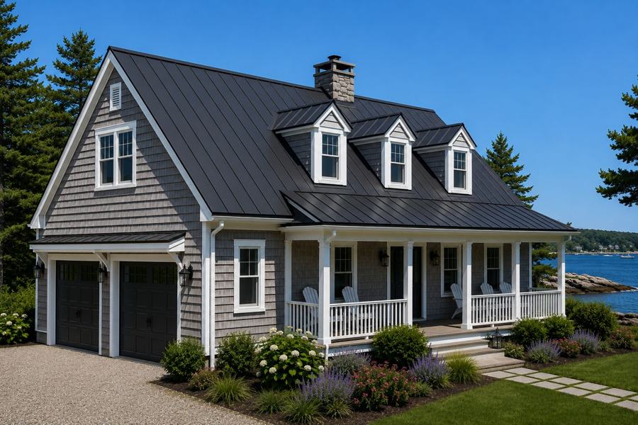 Bar Harbor home after roof replacement
